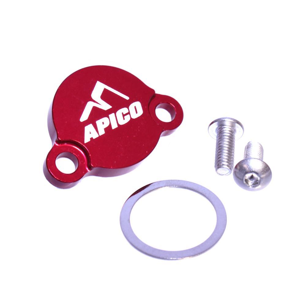 MRBC-05 RED - Apico Rear Brake Cover For KTM SX50 & Husqvarna TC50 & Gas Gas MC50 2005-2025 Red