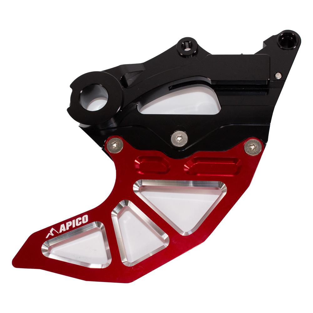Apico Red Disc Guard Beta Rd - Rear Brake Disc Guard And Carrier For Beta Rr 125/250/300 2013-2024, Rr 350/390/430/480 2010-2024