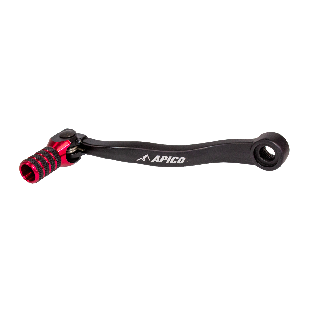 GPF651 ELITE BKRD - Apico Elite Gear pedal For KTM SX 250/300 & Husqvarna TC250/300 2017-2022, EXC/TPI 250/300 & TE 250/300 2017-2023, Gas Gas MC/EC/EX 250/300 2021-2023 Black/Red