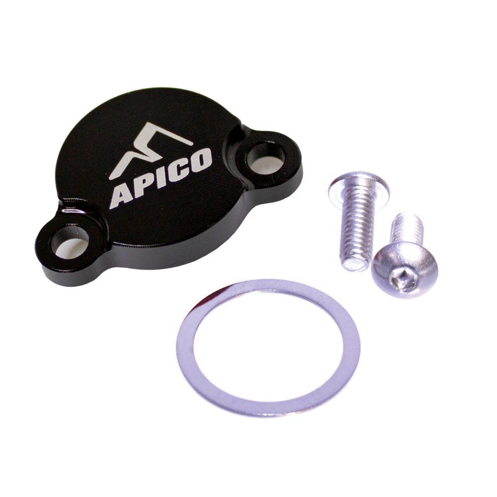 MRBC-05 BLACK - Apico Rear Brake Cover For KTM SX50 & Husqvarna TC50 & Gas Gas MC50 2005-2025 Black