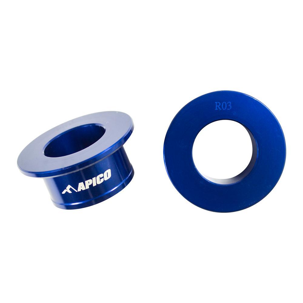 Apico Blue Wsr Yam 2 Bu - Rear Wheel Spacers For Yamaha Yz 125/250 2003-2025, Yzf 250/450 2003-2008, Wrf 250/450 2006-2023