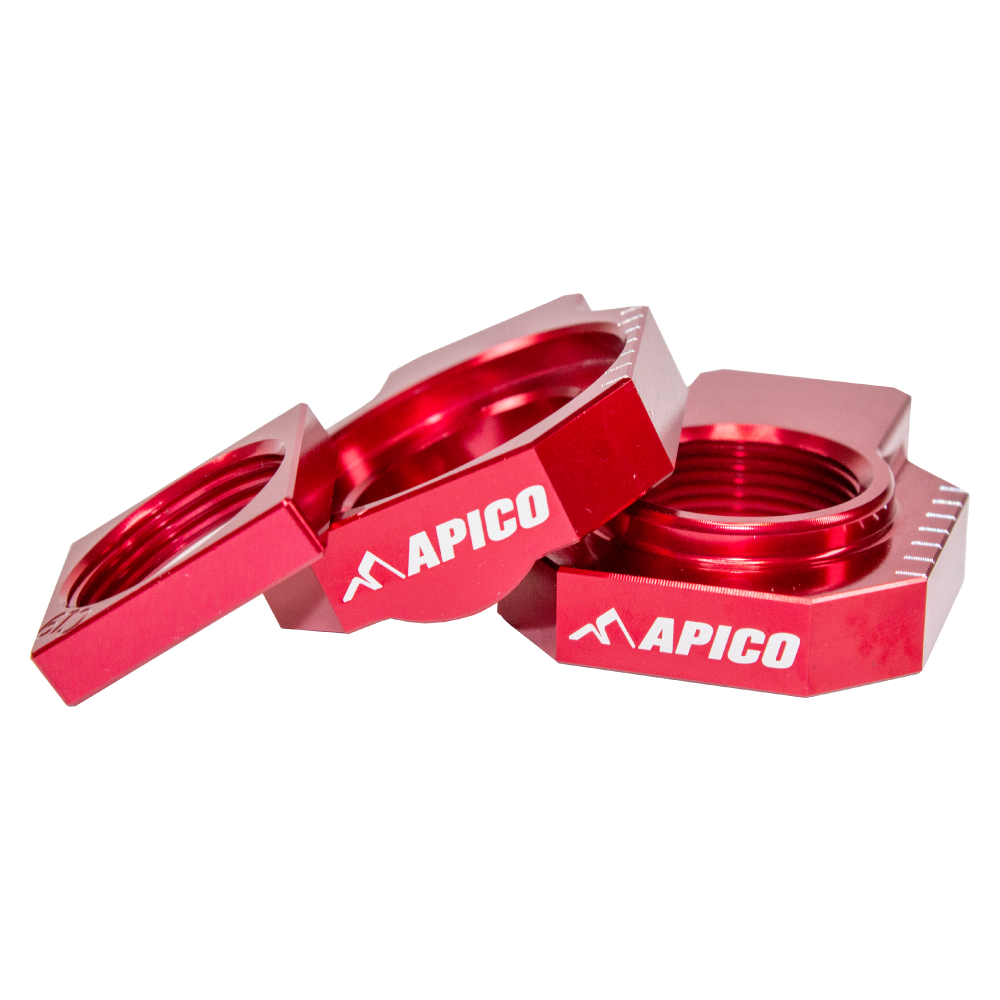 Apico Red Rab-11 - Rear Axle Blocks For Ktm Sx/Sxf 125-450 2013-2022, Husqvarna Tc125 & Fc 250/350/450 2016-2022, Gas Gas Mc/Mc-F/Ex-F 2021-2023
