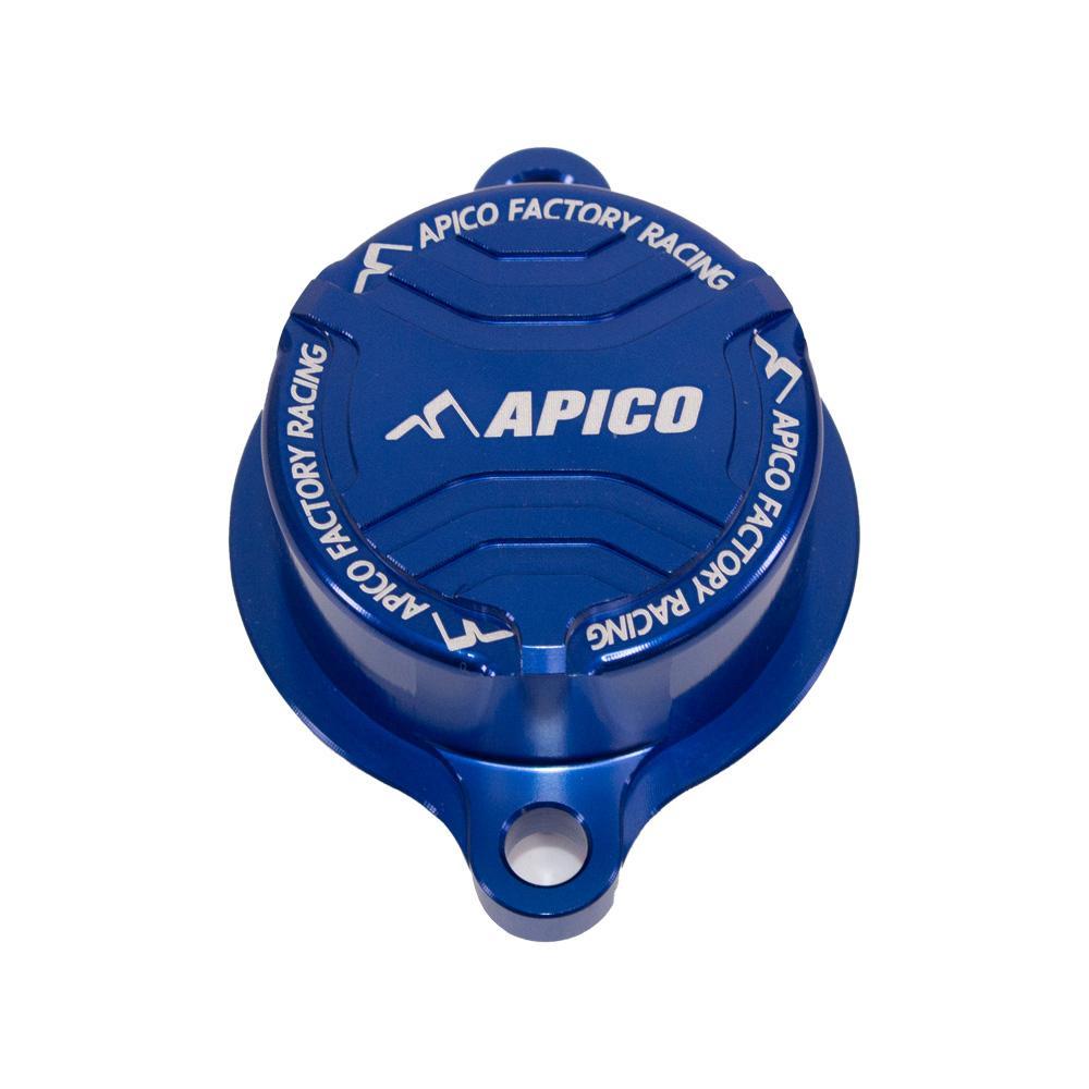 Apico Blue Ofc Yzf450 23 Blu - Oil Filter Cover For Yamaha Yzf450 2023-2025, Yzf450x 2024-2025, Wrf450 2024-2025