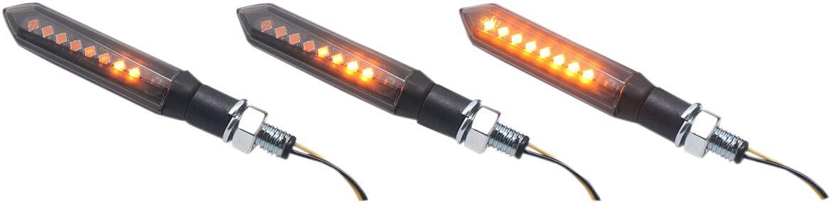 012702621 - Parts Europe LED Turn Signals For Harley Davidson FLHR 1450 2003 Black Clear