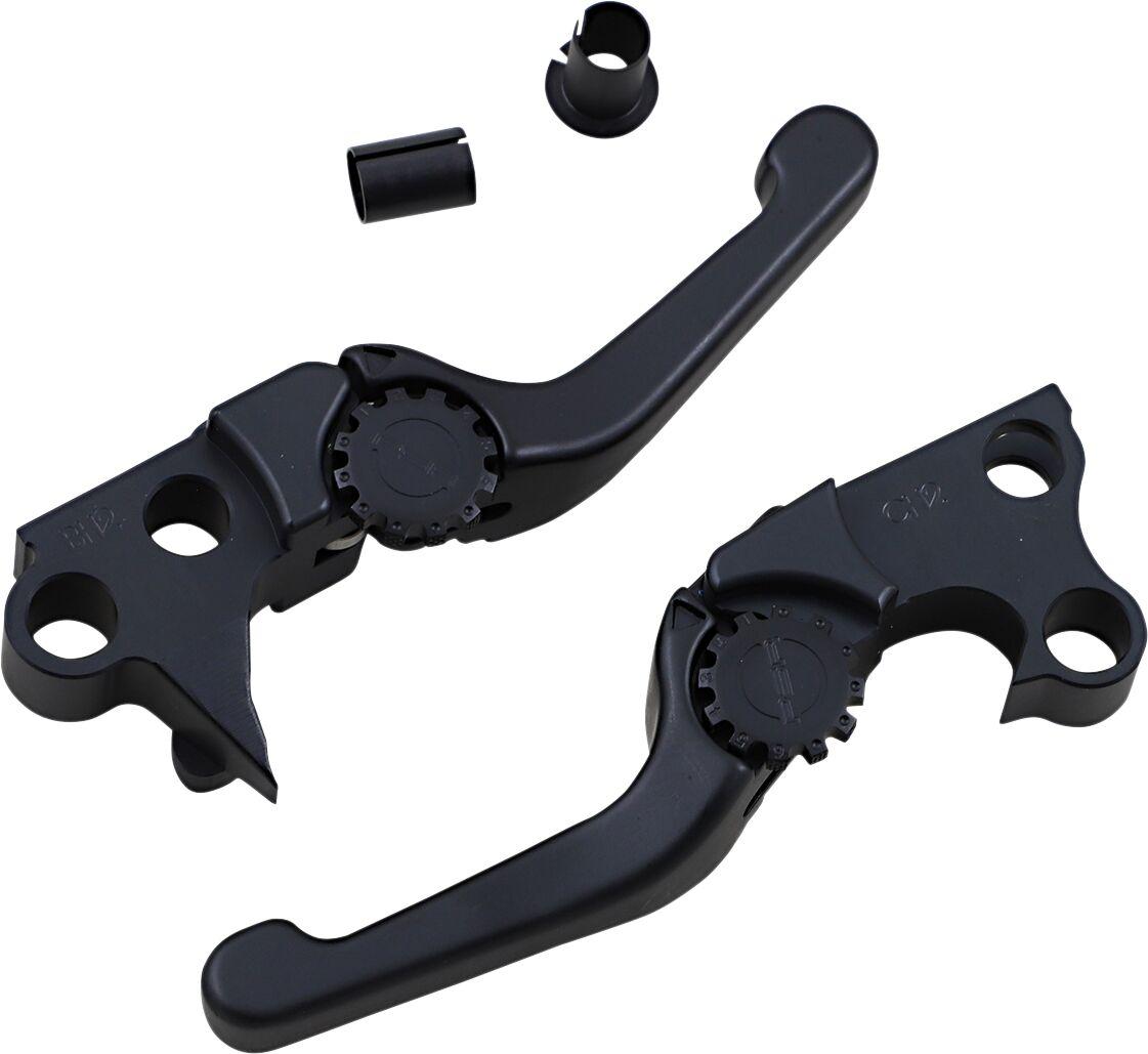 12-01651-22 - PSR Anthem Shorty Lever Set For Harley Davidson FLD 1690 2012-2013 - Black