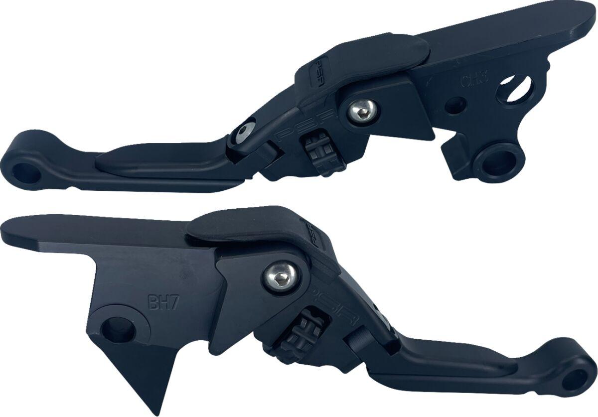 12-03656-22 - PSR Anthem Pro Adjustable Lever Set For Harley Davidson FLDE 1750 2018-2020 - Black