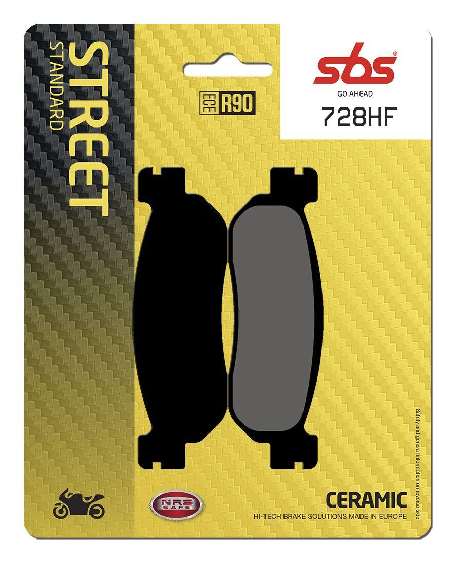 728HF - SBS HF Street Ceramic Organic Front Brake Pads For Yamaha DT 175 2000