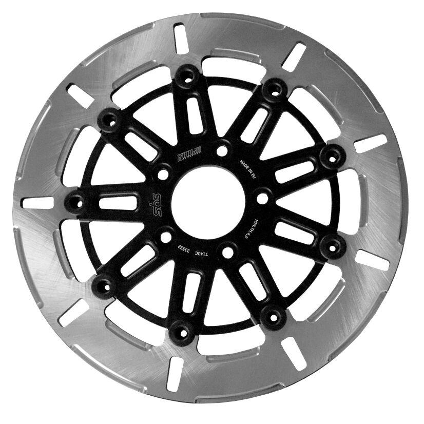 7143C - SBS Kodlin Brake Disc For Harley Davidson FLDE 1750 2018-2020 - Black/Silver Front