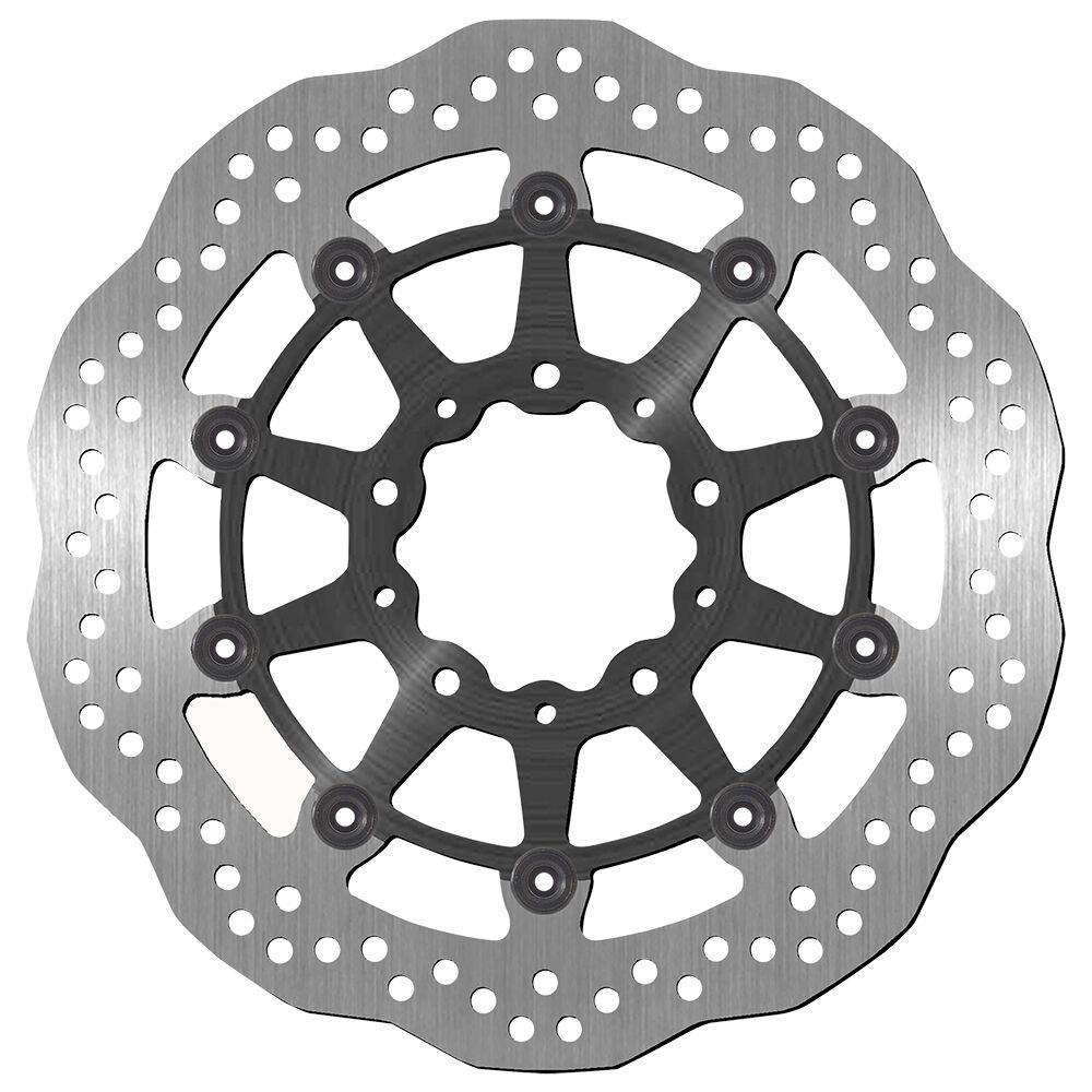 5035 - SBS Stainless Steel Front Brake Disc For Kawasaki GTR 1400 2008-2011 - Black/Silver
