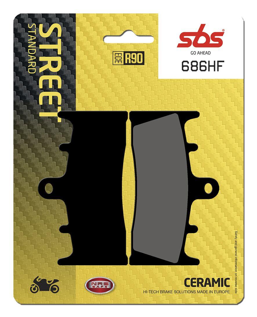 686HF - SBS HF Street Ceramic Organic Front Brake Pads For Suzuki GSF 1200 2001-2005