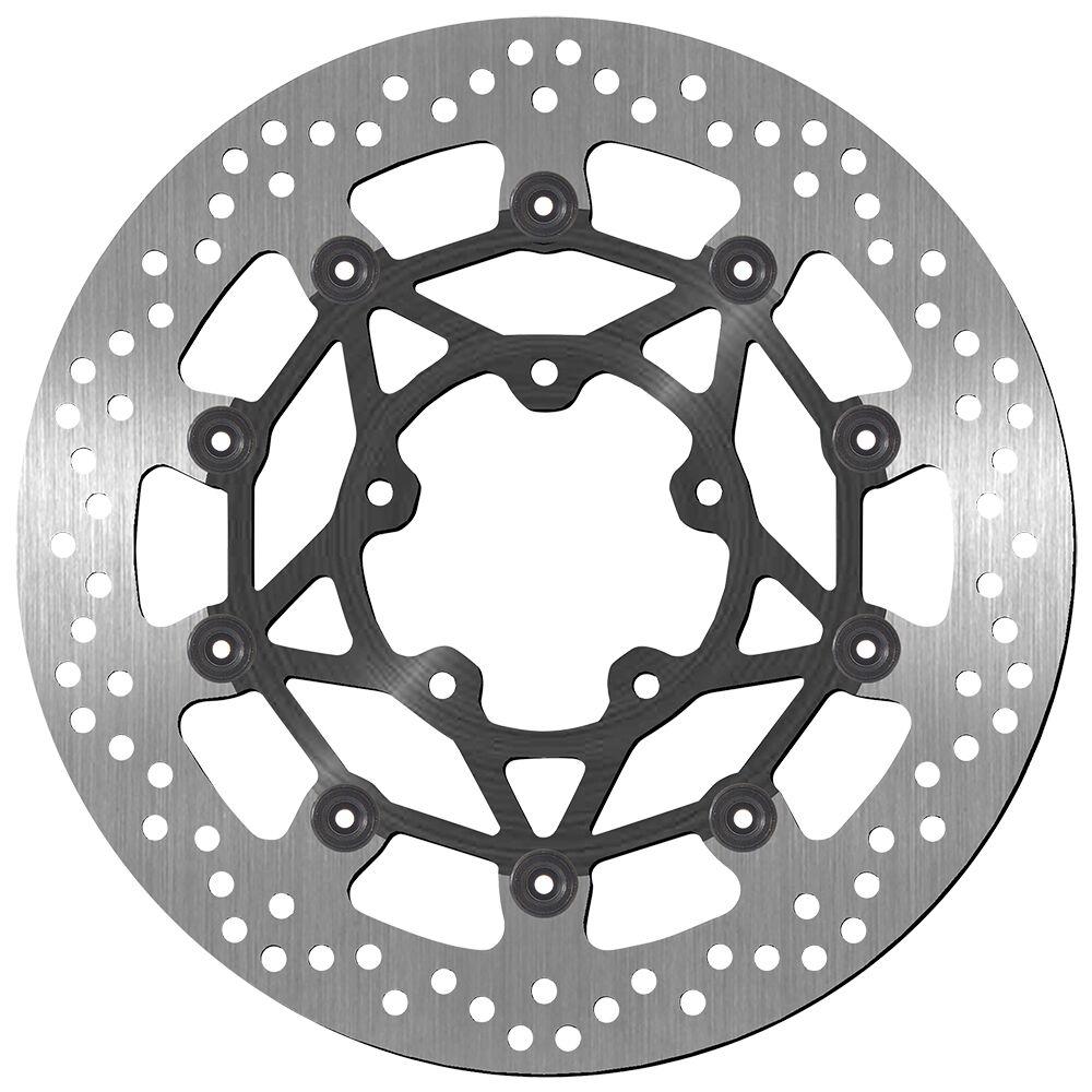 5075 - SBS Stainless Steel Front Brake Disc For Triumph Daytona 675 2013-2015 - Black/Silver
