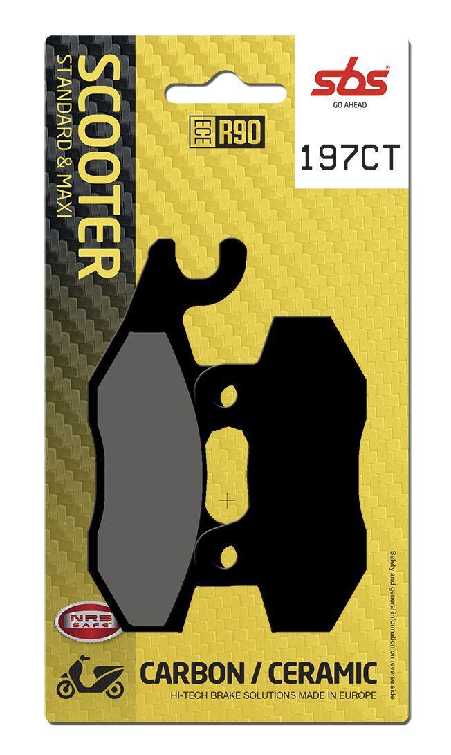Sbs 197Ct - Carbon Tech Organic Rear Brake Pads For Suzuki An 400 2007-2009