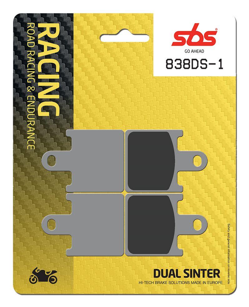 838DS-1 - SBS DS Dual Sintered Front Brake Pads For Kawasaki ZX-6 R 600 2007-2016