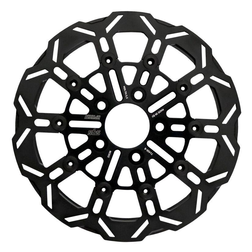 7145E-B - SBS Kodlin Brake Disc For Harley Davidson FLD 1690 2012-2013 - Black Rear