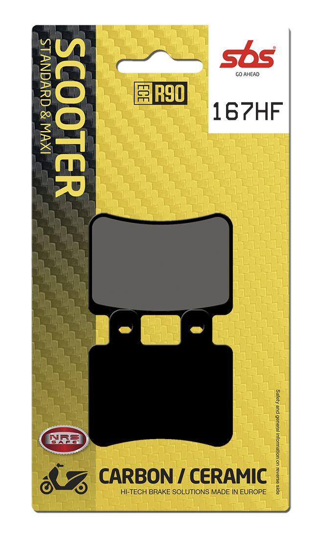 167HF - SBS HF Street Ceramic Organic Front Brake Pads For Derbi Boulevard 125 2003-2007