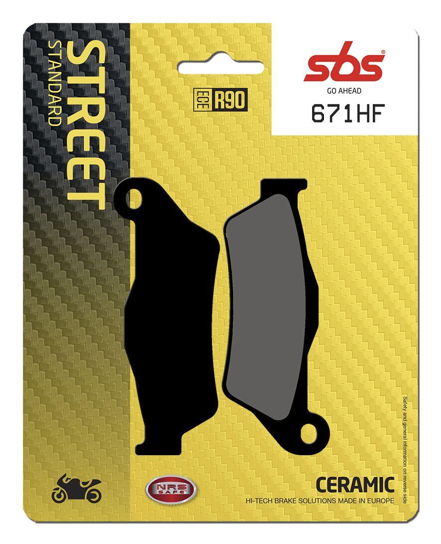 671HF - SBS HF Street Ceramic Organic Front Brake Pads For Sherco 4.5 450I 2005-2008