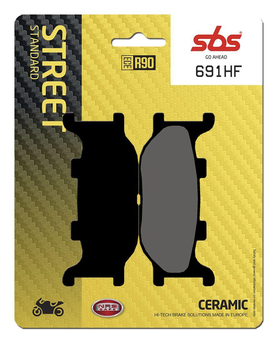 691HF - SBS HF Street Ceramic Organic Front Brake Pads For Yamaha FZ6 600 N 2004-2008