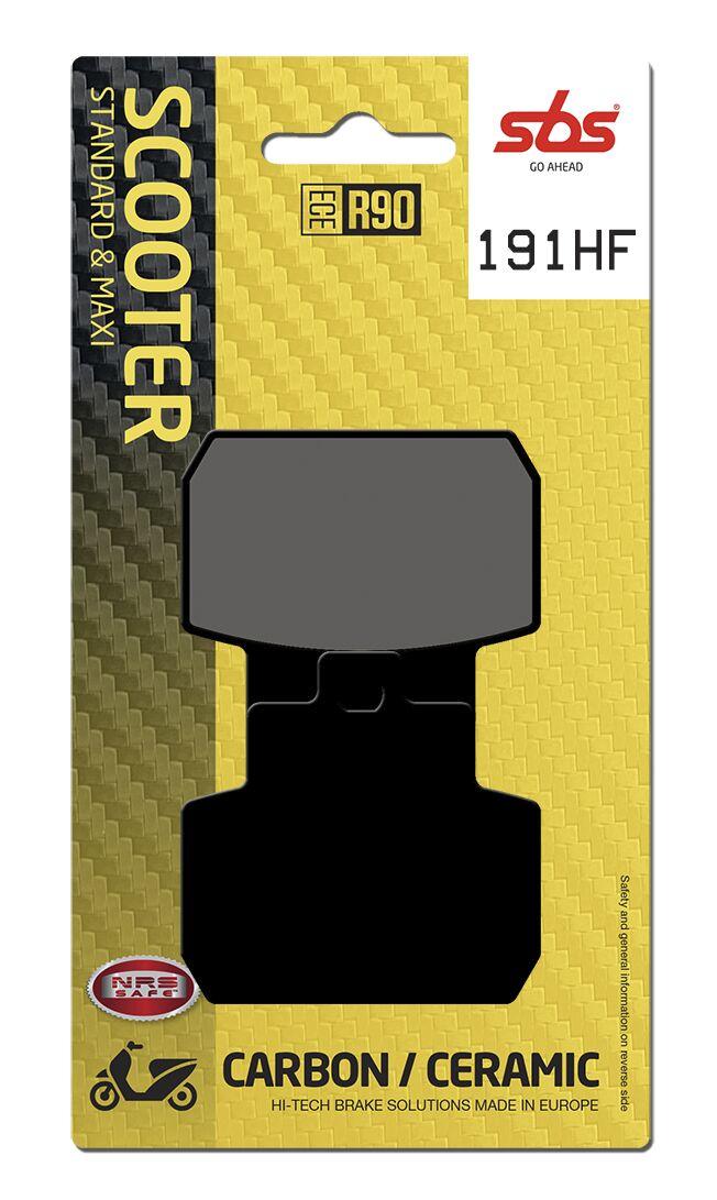 191HF - SBS HF Street Ceramic Organic Rear Brake Pads For Piaggio MP3 125 2007