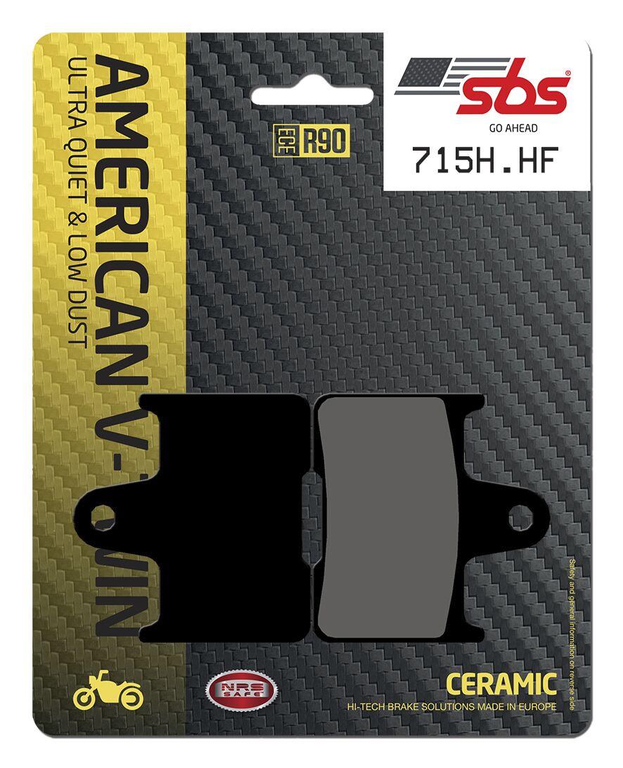 715H.HF - SBS HHF Street Ceramic Organic Rear Brake Pads For Harley Davidson XL 1200 C 2014-2019