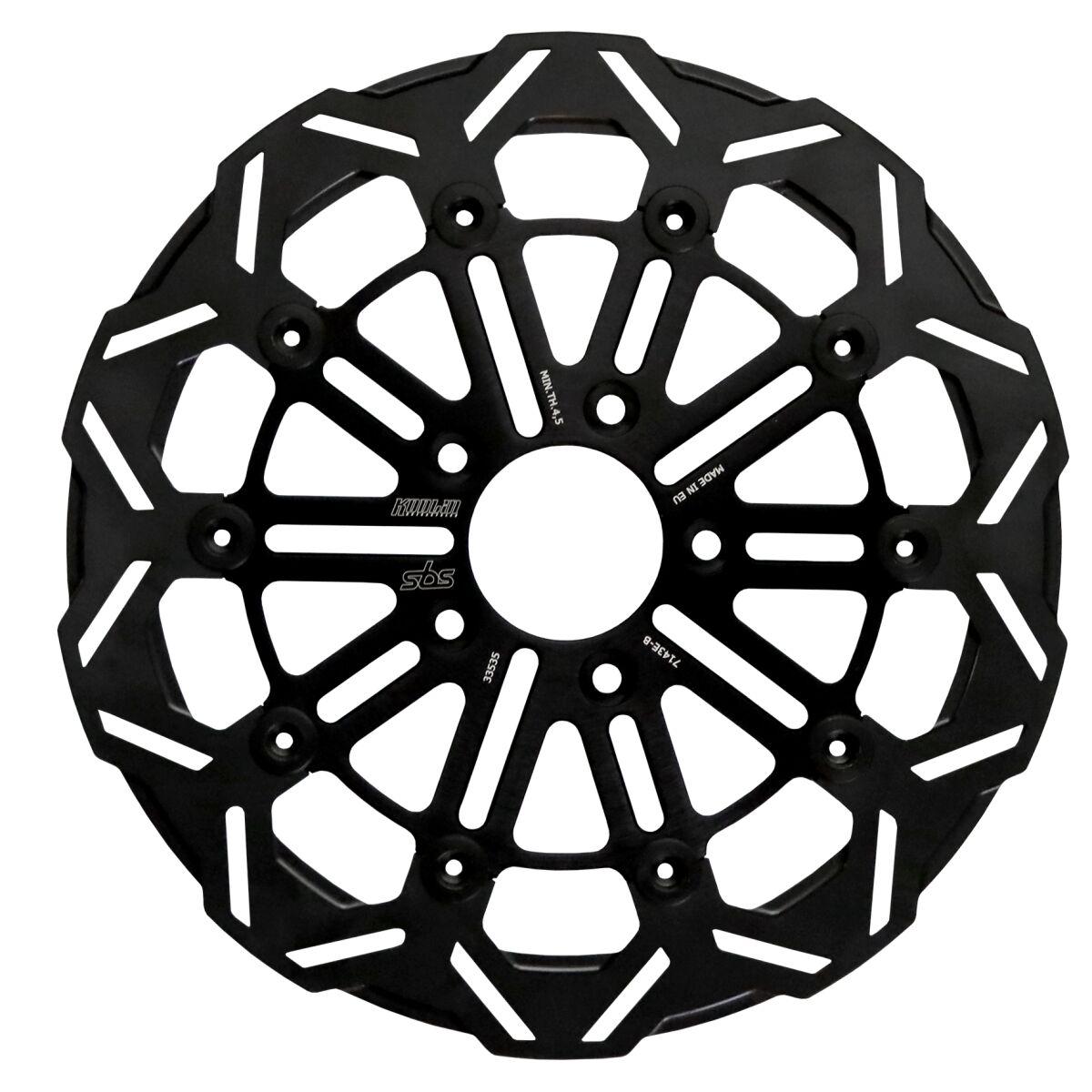 7143E-B - SBS Kodlin Brake Disc For Harley Davidson FLDE 1750 2018-2020 - Black Front