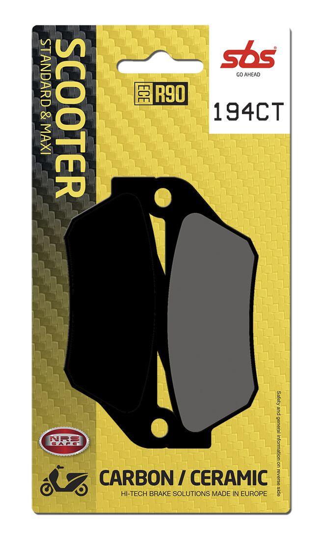 194CT - SBS Carbon Tech Organic Front Brake Pads For MBK SkyCruiser 125 2006-2013