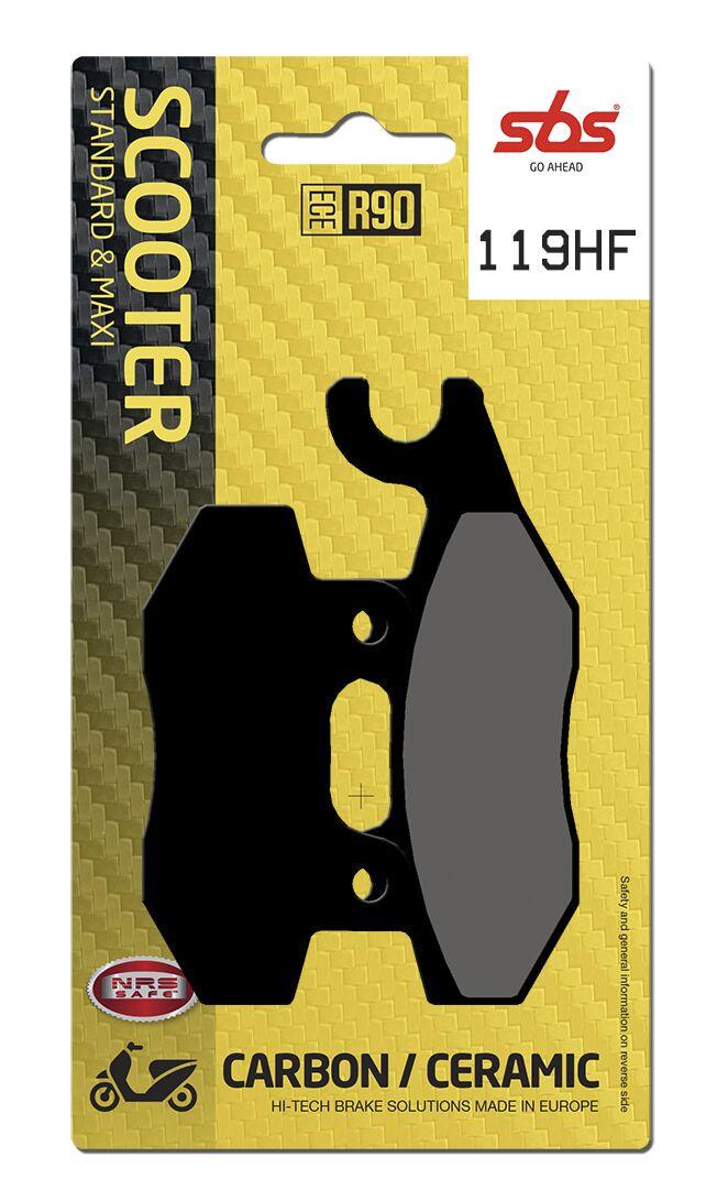 119HF - SBS HF Street Ceramic Organic Rear Brake Pads For Kymco Agility City 125 2014-2016