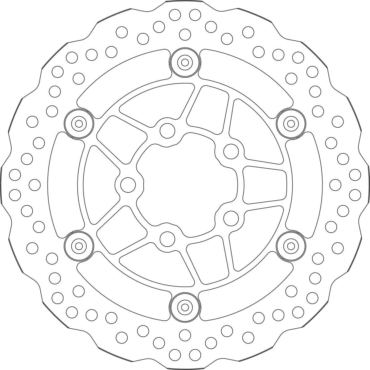 Sbs Silver 5175 - Stainless Steel Front Right Brake Disc For Kymco Downtown 200 I 2012-2016