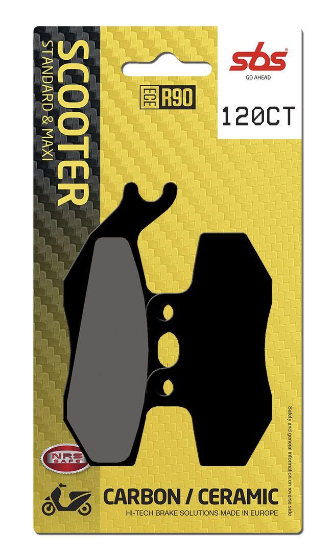 Sbs 120Ct - Carbon Tech Organic Front Brake Pads For Gilera D.n.a 125 2001-2003