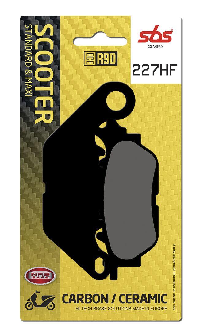 227HF - SBS HF Street Ceramic Organic Rear Brake Pads For Yamaha GPD 125 2015-2019