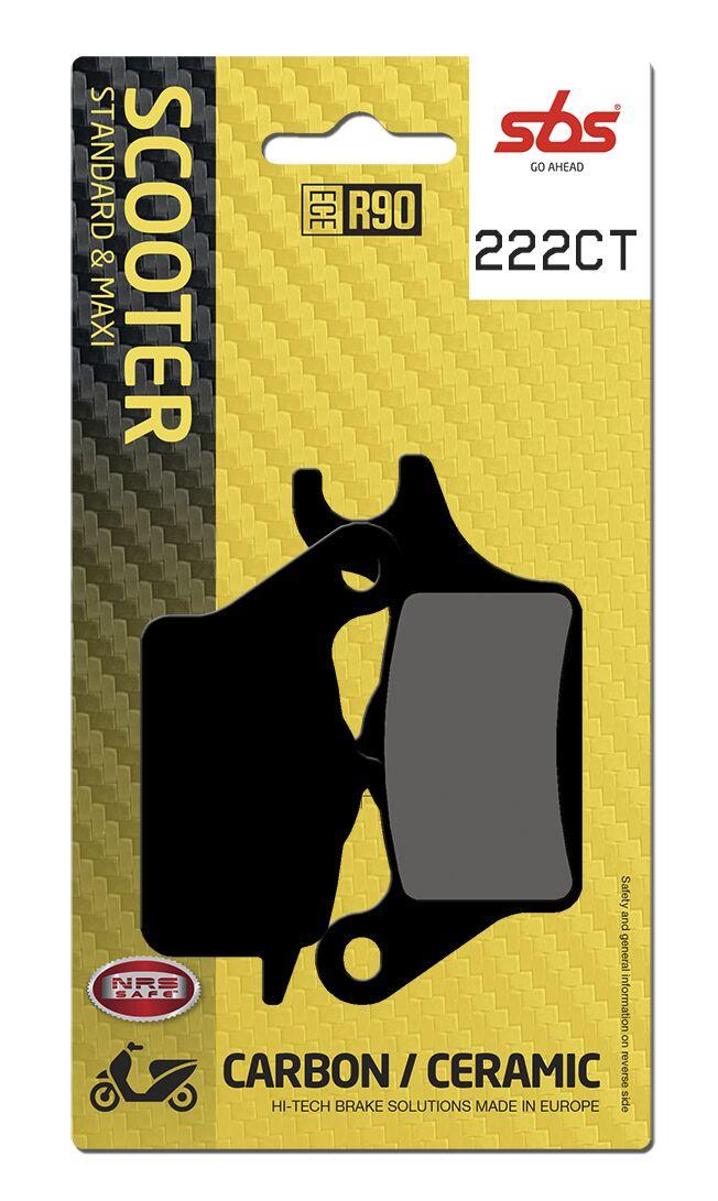 222CT - SBS Carbon Tech Organic Front Left Brake Pads For Yamaha MW 125 2014-2016