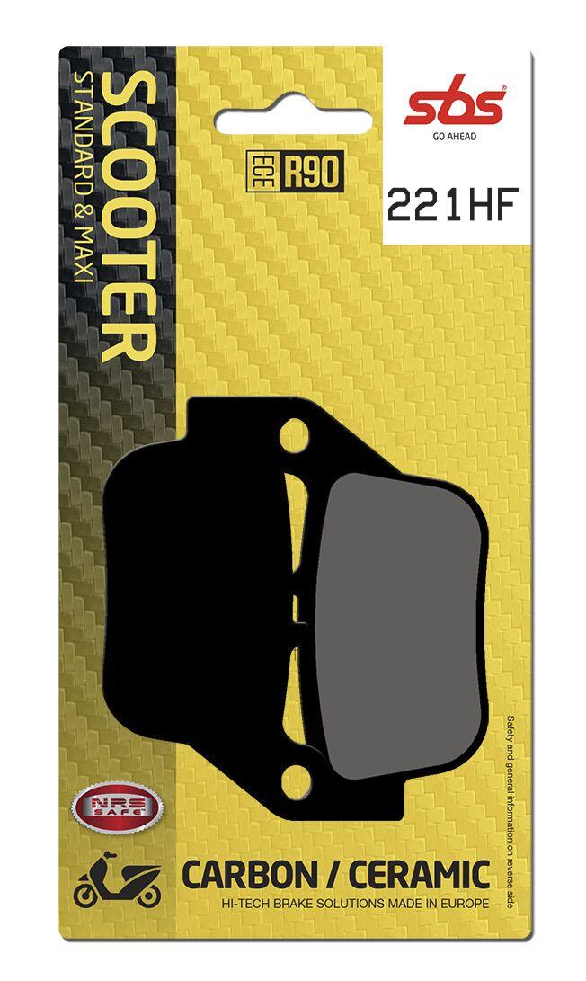 Sbs 221Hf - Hf Street Ceramic Organic Rear Brake Pads For Yamaha Yp 250 R 2014-2016