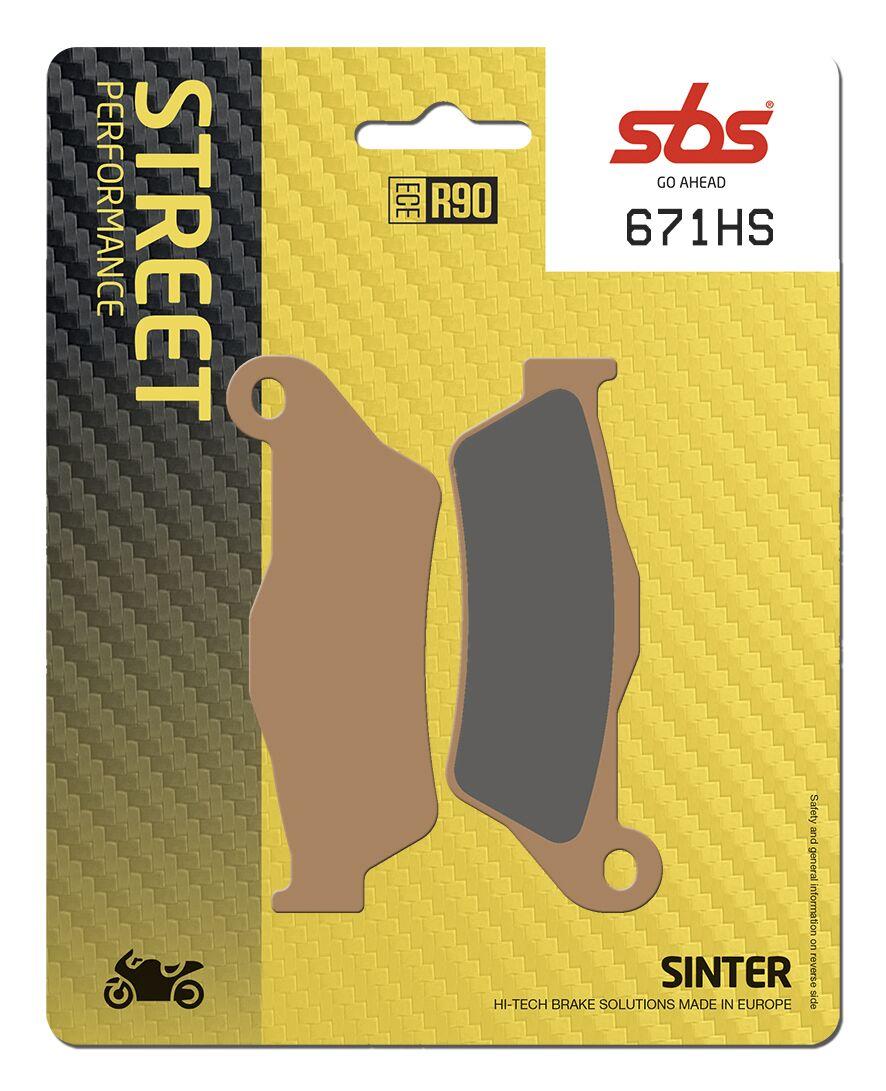 671HS - SBS HS Street Excel Sintered Front Brake Pads For Sherco 4.5 450I 2005-2008