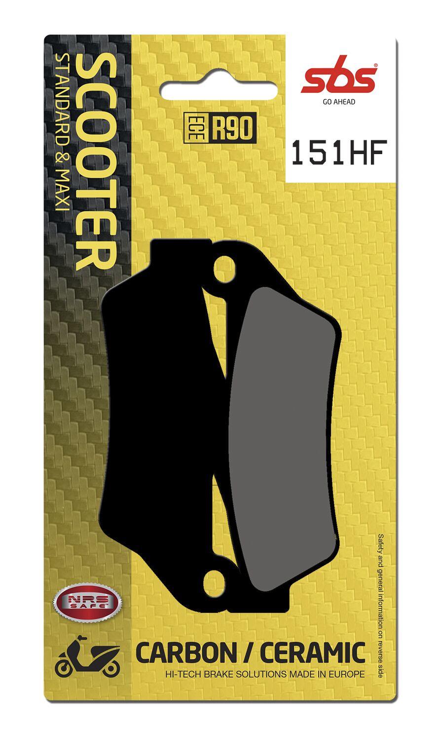 Sbs 151Hf - Hf Street Ceramic Organic Front Brake Pads For Italjet Dragster 125 2020