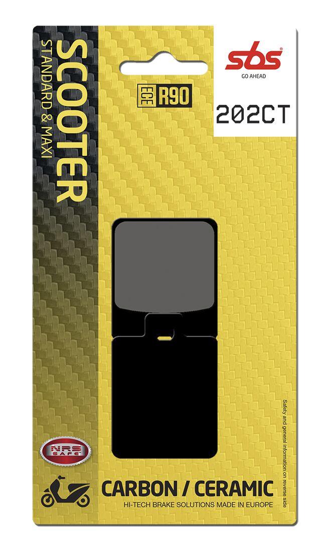Sbs 202Ct - Carbon Tech Organic Front Brake Pads For Vespa Et2 50 1997-2005