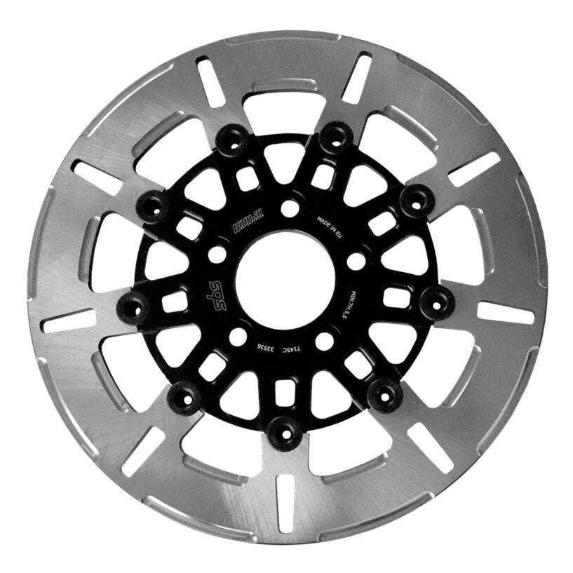 7145C - SBS Kodlin Brake Disc For Harley Davidson FLD 1690 2012-2013 - Black/Silver Rear