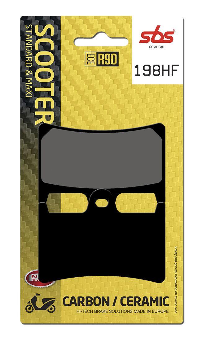 198HF - SBS HF Street Ceramic Organic Front Brake Pads For Yamaha XP 500 T-Max 2008-2011