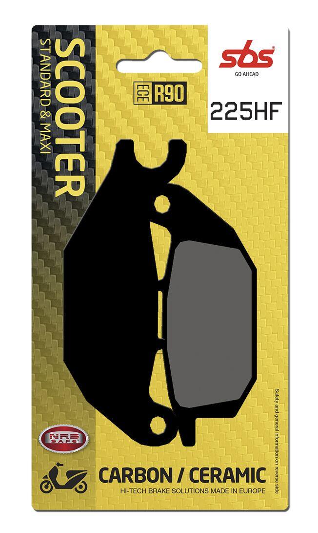 225HF - SBS HF Street Ceramic Organic Rear Brake Pads For Yamaha MW 125 2014-2016