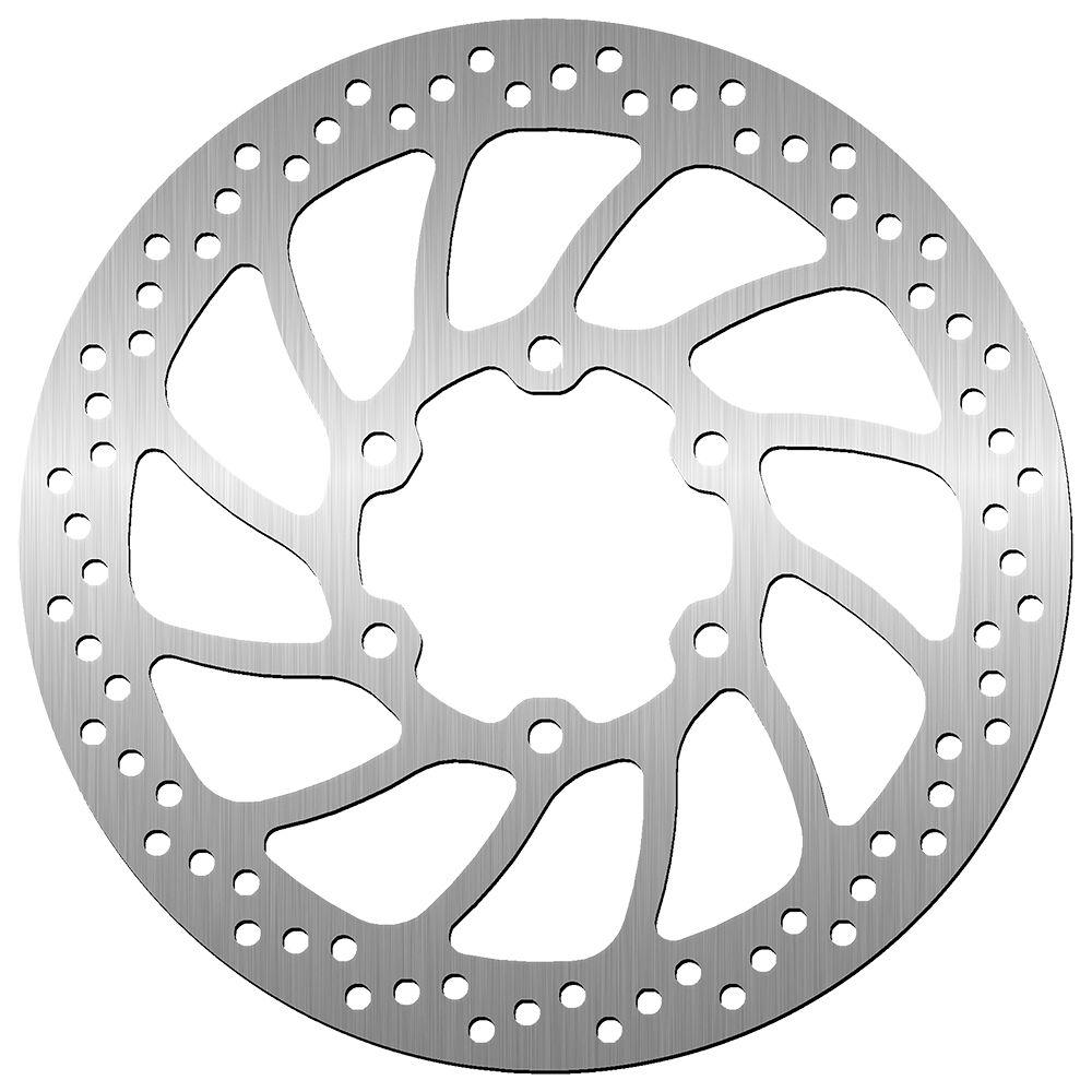 5323 - SBS Standard Round Front Left Brake Disc For KTM Duke 125 2017-2022 - Silver