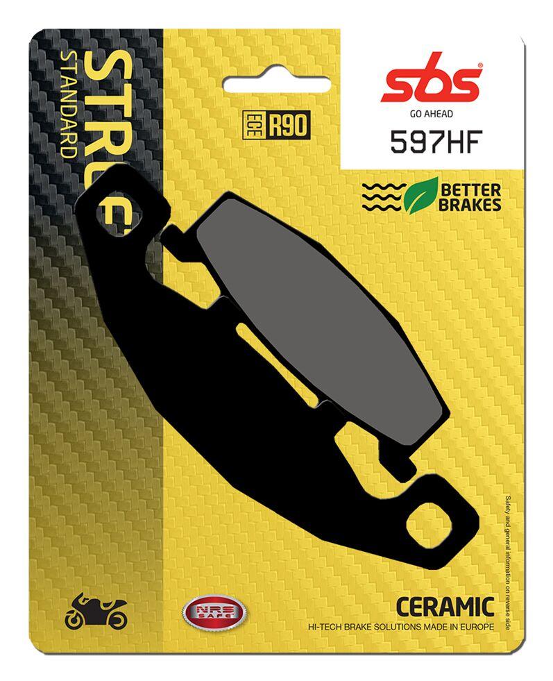 597HF - SBS HF Street Ceramic Organic Front Brake Pads For Suzuki DR800S 1991-1995