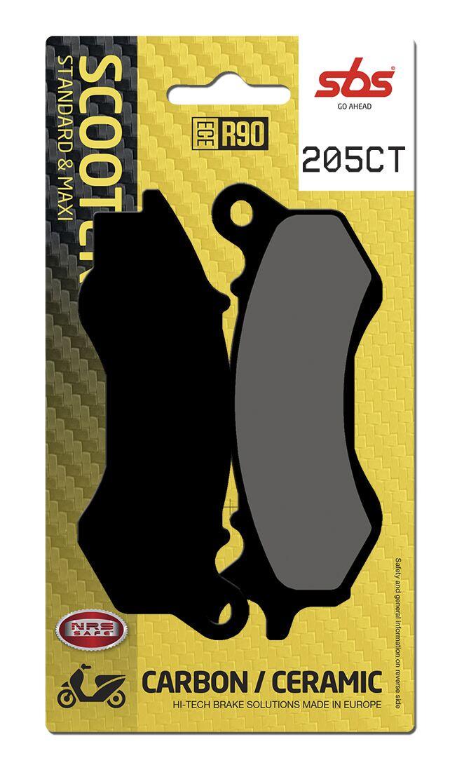 Sbs 205Ct - Carbon Tech Organic Front Brake Pads For Peugeot Django 125 2015-2016