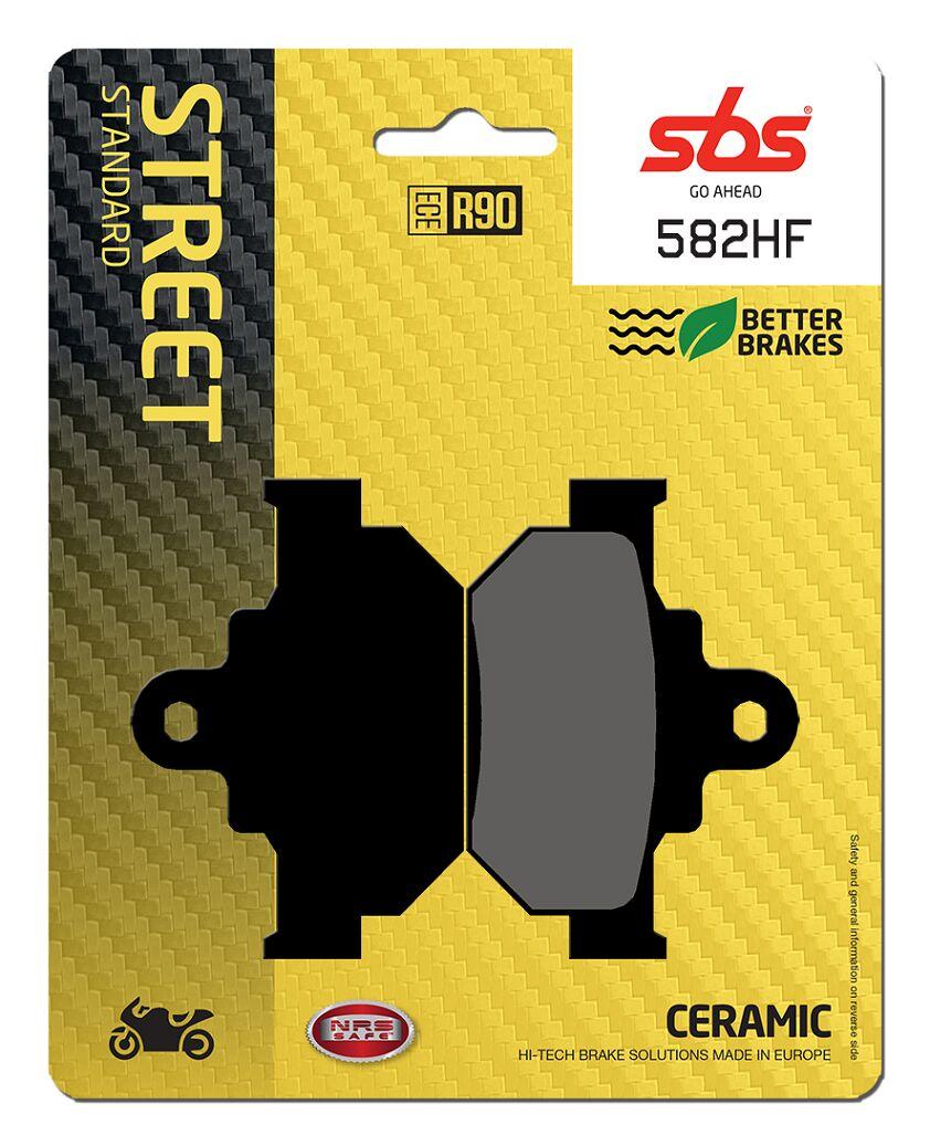 582HF - SBS HF Street Ceramic Organic Front Brake Pads For Suzuki DR600S 1985-1988