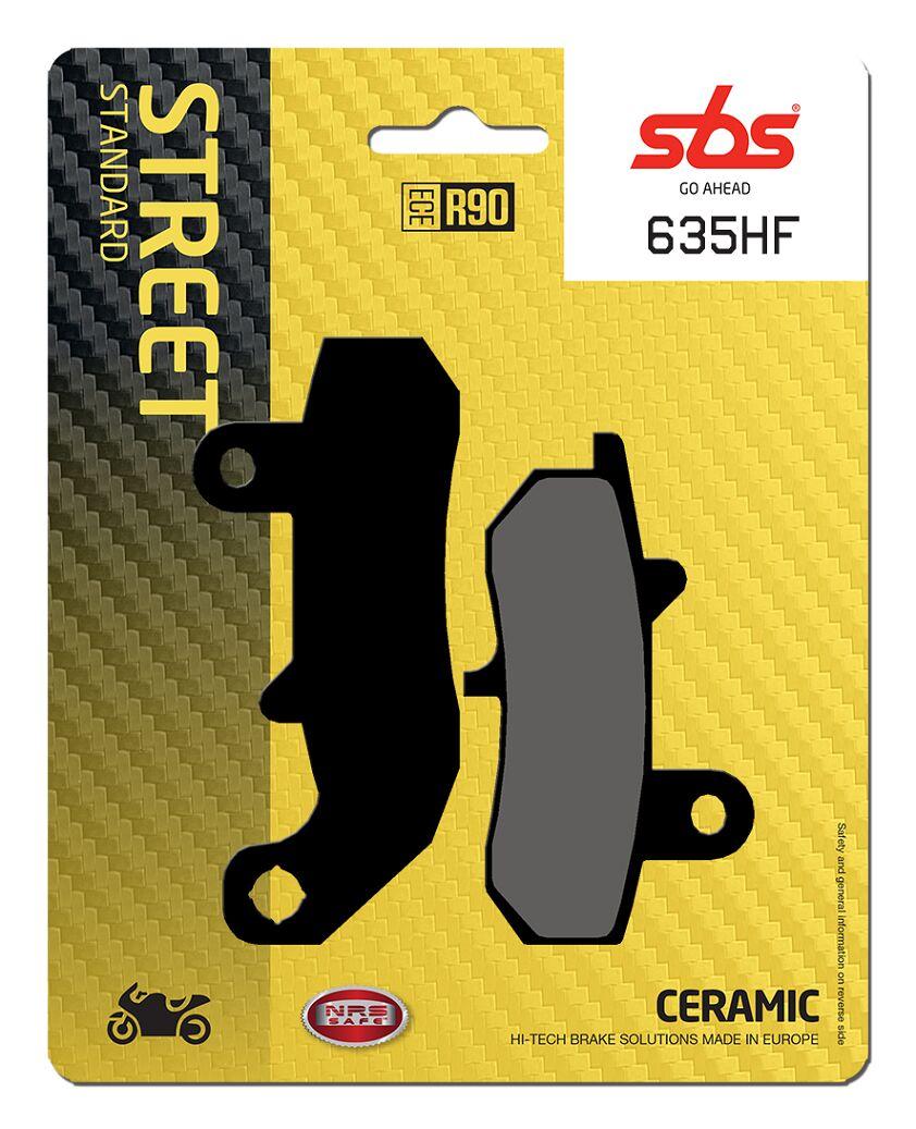 635HF - SBS HF Street Ceramic Organic Rear Brake Pads For Suzuki DR650 R 1992