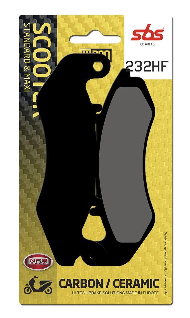 232HF - SBS Carbon Tech Organic Front Brake Pads For Keeway CityBlade 125 2017-2019