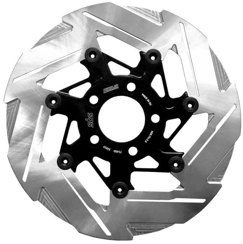7145D - SBS Kodlin Brake Disc For Harley Davidson FLD 1690 2012-2013 - Black/Silver Rear
