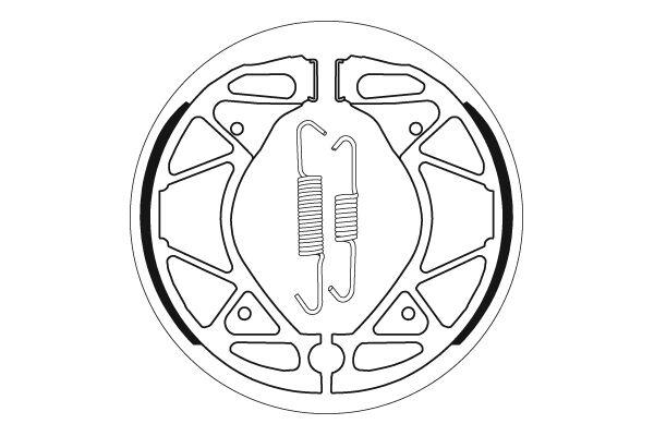 2209 - SBS Rear Brake Shoes For Yamaha HW 125 2012-2017