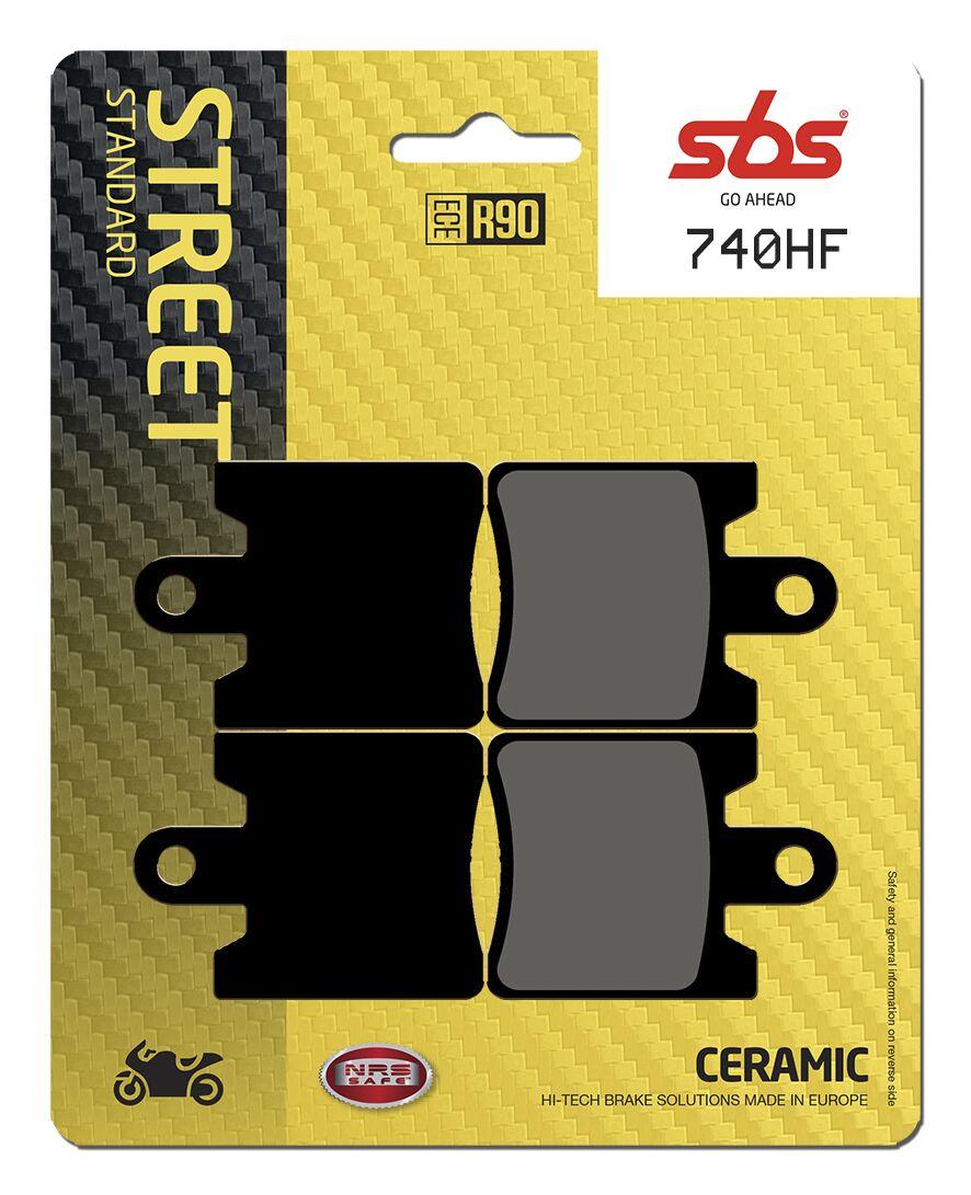 740HF - SBS HF Street Ceramic Organic Front Brake Pads For Yamaha FJR 1300 2006-2020