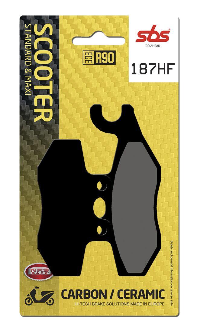 Sbs 187Hf - Hf Street Ceramic Organic Rear Brake Pads For Piaggio Beverly 300 I.e. 2011-2019
