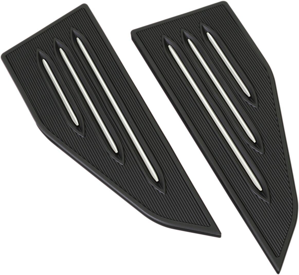 52-958 - Show Chrome Commander Passenger Board Inserts For Honda GL 1800 2018-2023 - Black/Chrome
