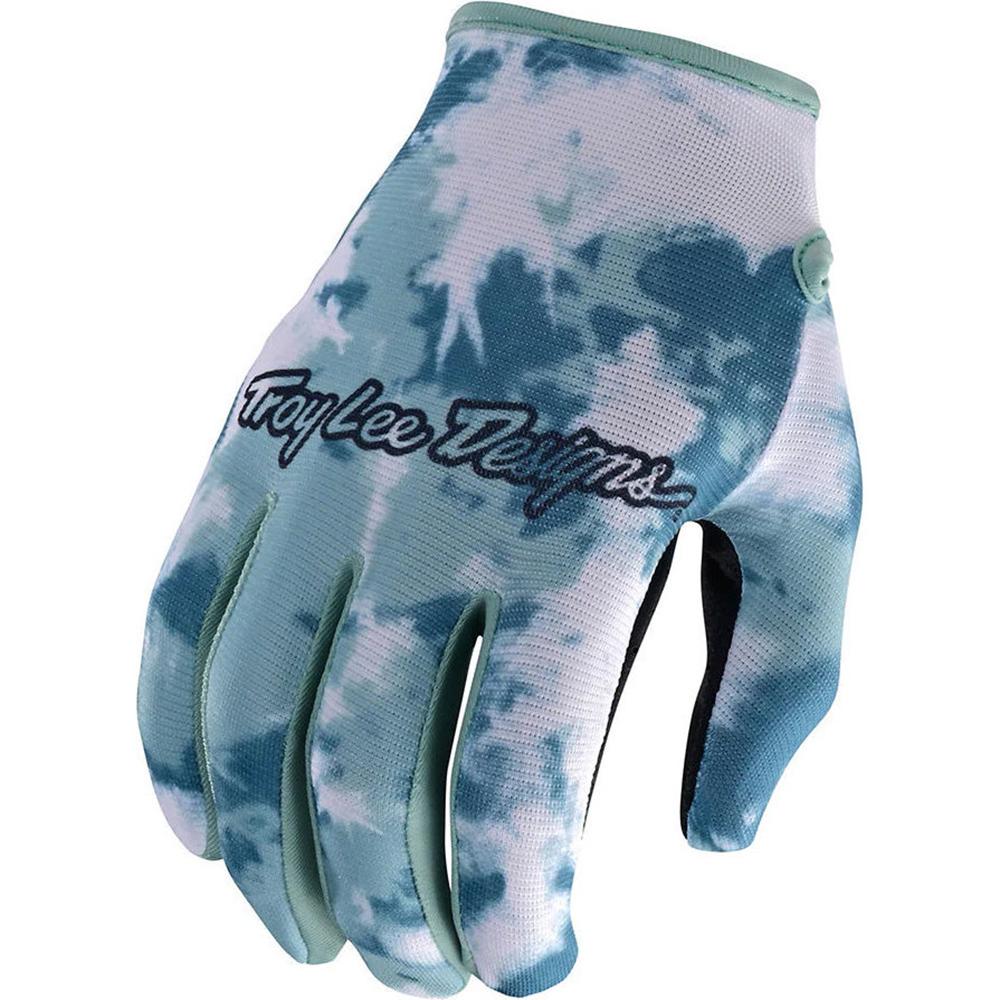 Troy Lee Designs Flowline Plot Motocross Gloves M Blue Haze