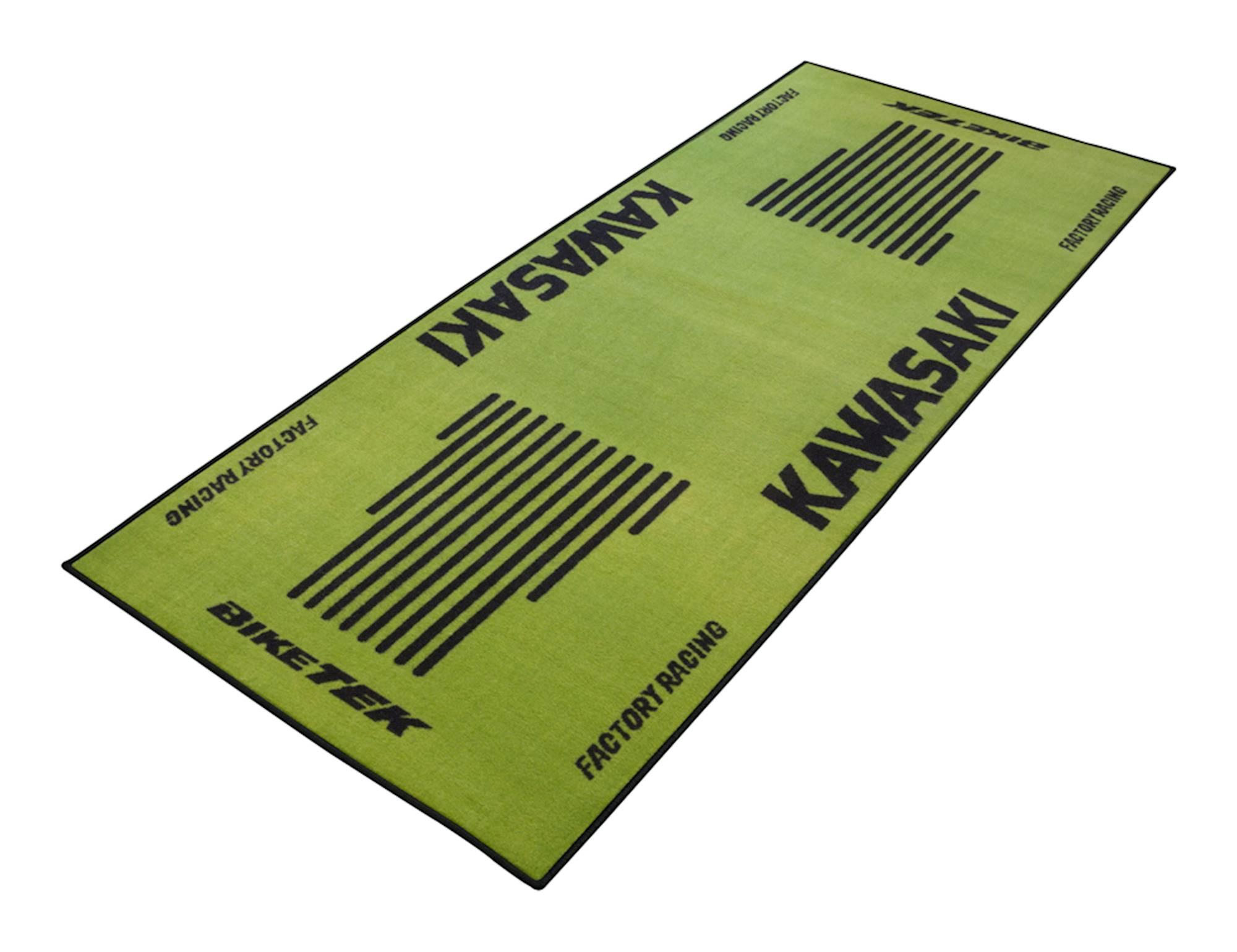 GRGMAT43 - BikeTek Series 3 Kawasaki Logo Garage Mat 190 X 80cm